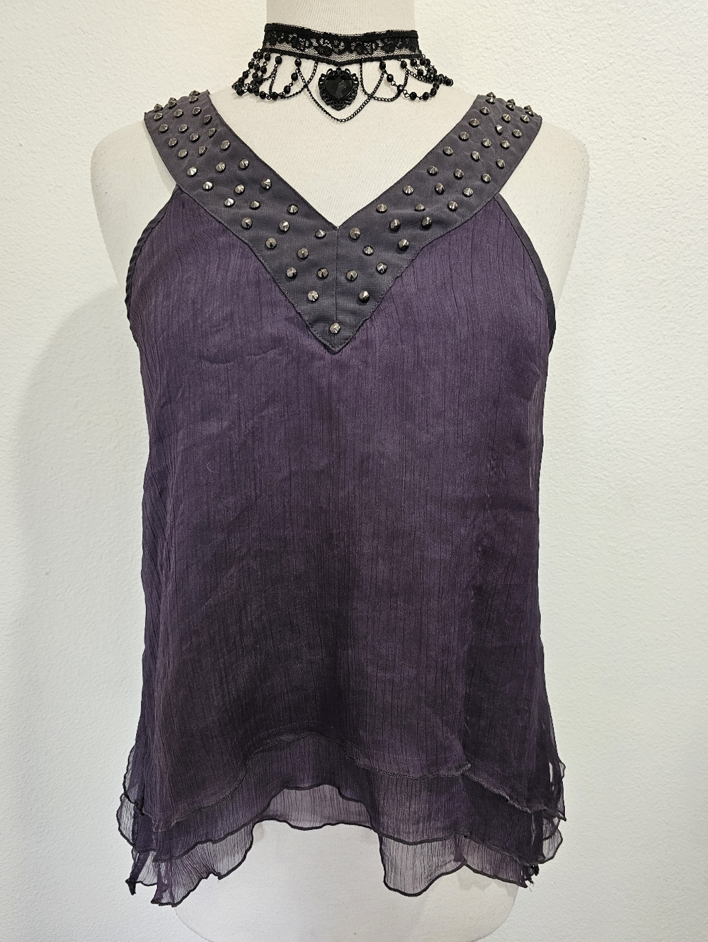 Y2K Purple Studded Top